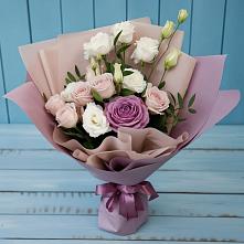 Букет цветов из:  Розы и Лизиантусы в Беслане