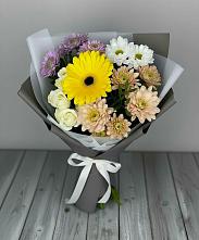 Букет цветов из:  Розы, Герберы и Хризантемы #REPLACE_PRED# Беслане