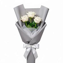 Букет 3 белые розы #REPLACE_PRED# Беслане