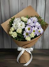Букет цветов из:  Хризантемы и Розы в Беслане