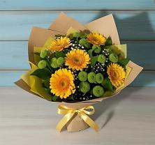 Букет цветов из:  Герберы и Хризантемы в Беслане