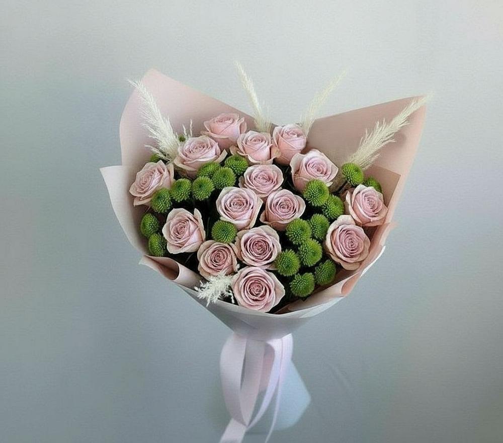 Букет цветов из: Розы и Хризантемы в Беслане