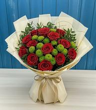 Букет цветов из:  Розы и Хризантемы #REPLACE_PRED# Беслане