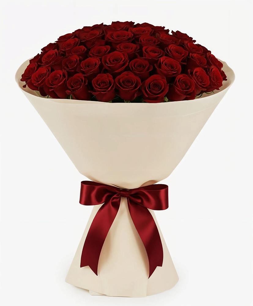 Букет 101 Бордовая роза Блэк Бакарра в Беслане