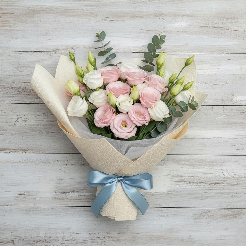 Букет цветов из: Лизиантусы в Беслане